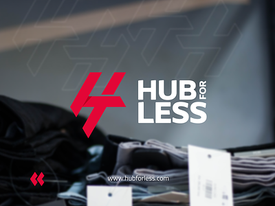 Hub For Less brand branding design graphic design logo