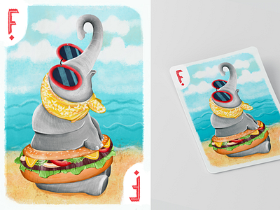Chicken FilA - Game Card branding digital painting drawing game card graphic design illustration vector