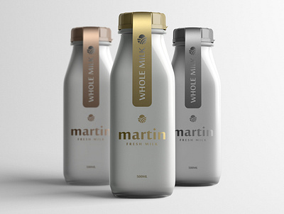 Martin - Premium Fresh Milk branding design illustration milk package design packaging