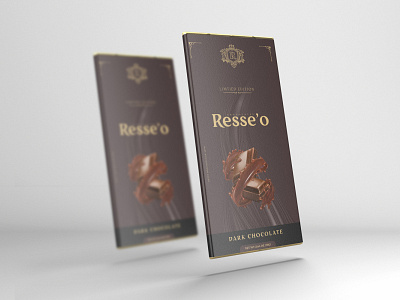 Resse'O - Chocolate Bars Packaging Design branding chocolate bar chocolate packaging design illustration package design packaging