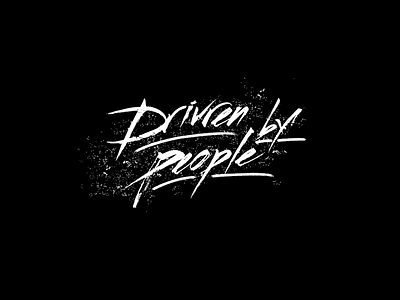 Driven By People adobe art direction black white graphic design illustration lettering vector