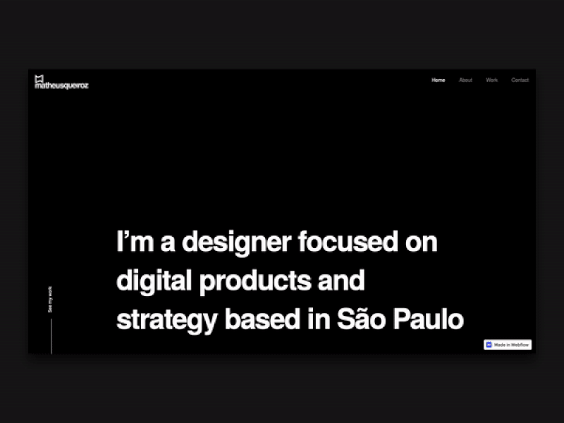 My portfolio animation branding design pageload portfolio product product designer ui ux web webdesign