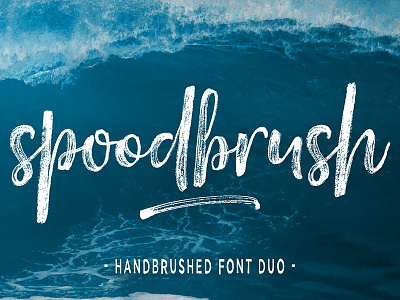 Spoodbrush Font brush debuts firstshot font grunge handlettered handmade handwriting lettering textured typeface typography