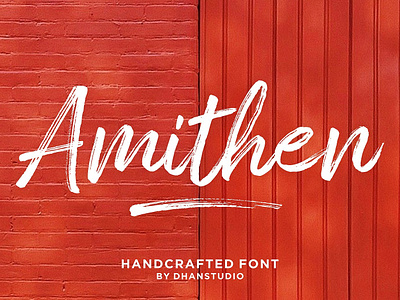 Amithen Brush art branding brushfont calligraphy design font fonta fonts graphic handlettered handmade handpainted handwriting illustration lettering logo tulisan typeface typography vector