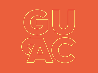 Guacamole avocados logo design typography