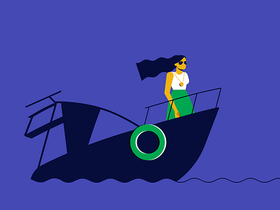 Because YouTube - boat edition animation boat character duik funnelbox illustration video