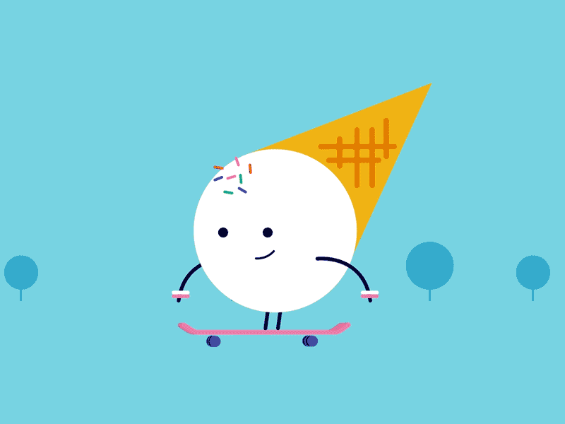 Ice cream Dude - animated animation funnelbox icecream illustration skater video