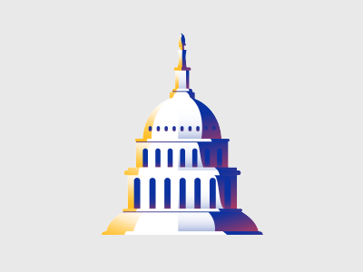 United States Capitol Icon architecture gradient icon united states capitol usa today vector