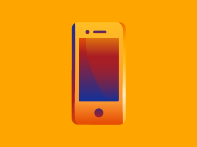 Phone Icon gradient icon iphone smart phone social usa today vector