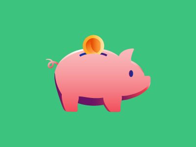 Piggy Bank Icon gradient icon money piggy bank social usa today vector