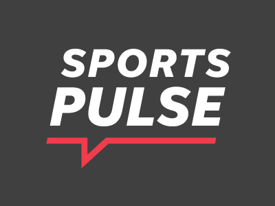 Sports Pulse logo minimal pulse social sports usa today word bubble