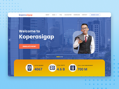 Koperasigap - Landing Page design mobile responsive ui website