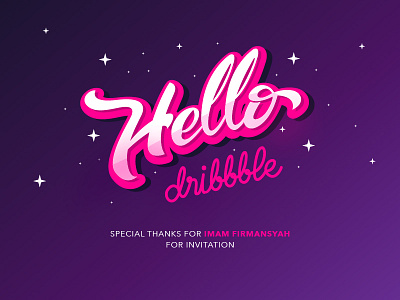 Hello Dribbble! font handlettering lettering typography