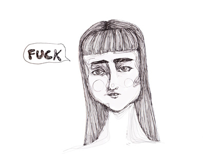 Swearing drawing fashion illustration feminism girl power illustration illustrator ladylike mental health