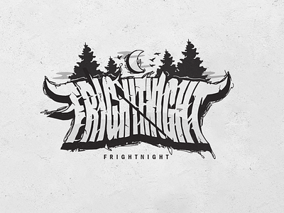 FrightNight Logo Concept branding design design art halloween lettering logo moon type typogaphy