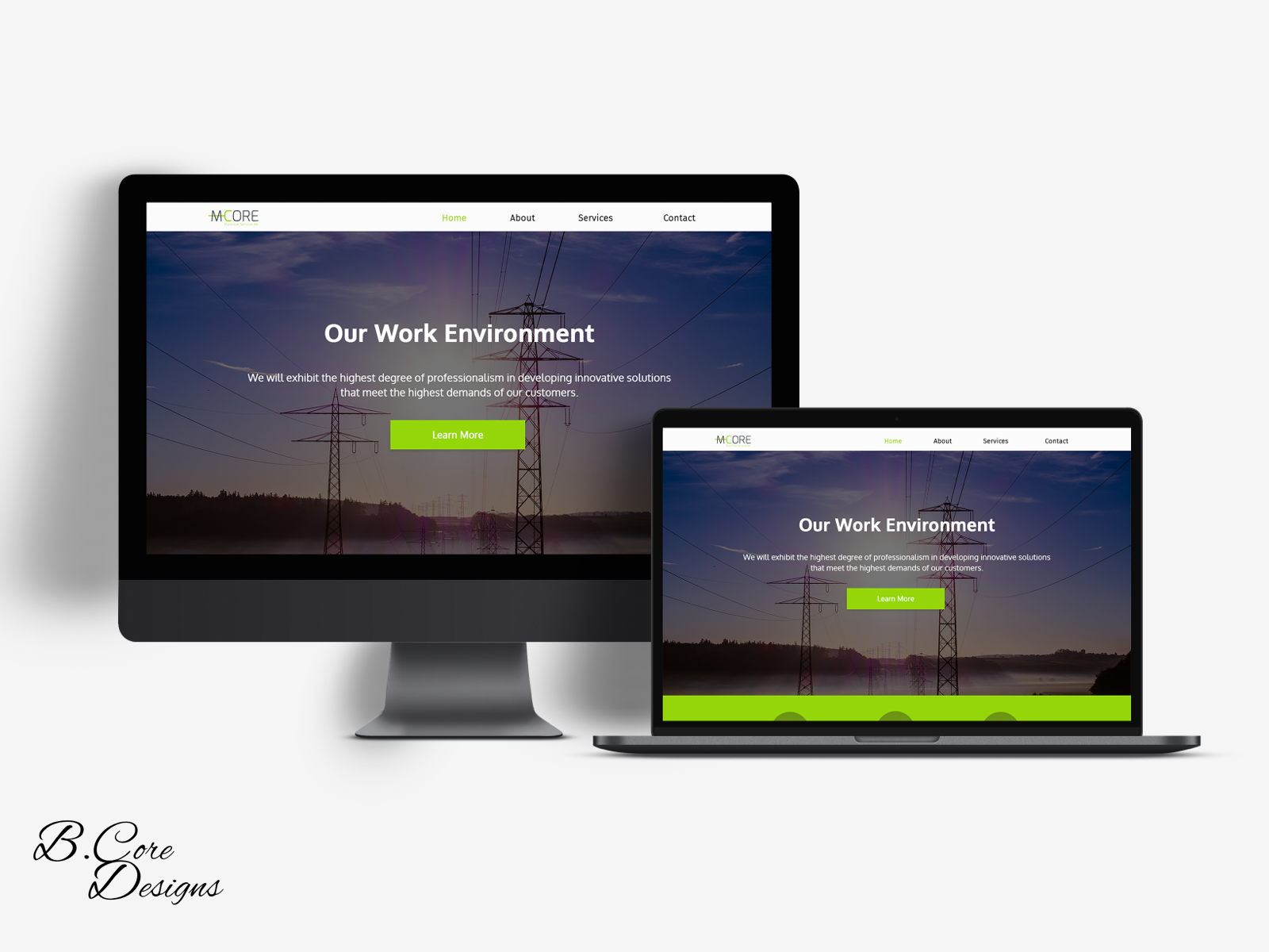 MCore Electrical Service Bootcamp Project by Britney on Dribbble