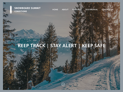 Snowboard Summit Conditions - Home design sketch3 snow snowboard summit ui uidesign ux uxdesign weatherconditions webdesign winter