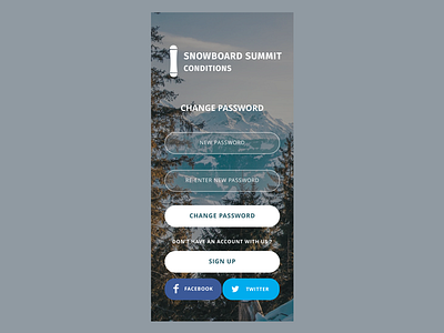 Snowboard Summit Conditions - Change Password