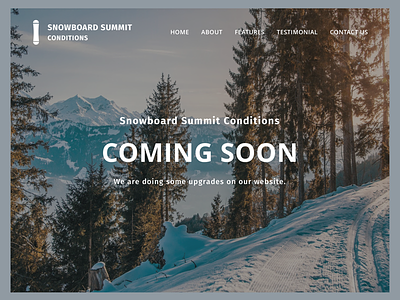 Snowboard Summit Conditions - Generic Web Page - Coming Soon