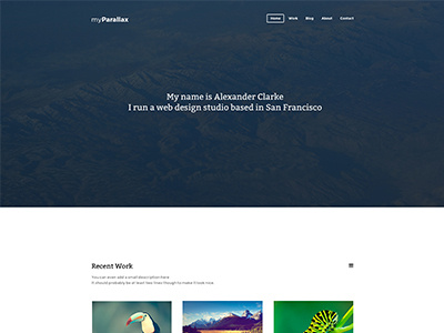 myParallax - Single Page WordPress Theme