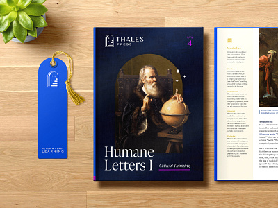 Thales Press: Textbook bookmark branding charlotte classical education extensions greek green mode paintings press textbook thales will
