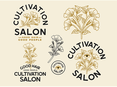 Cultivation Salon badgedesign branding design designer graphic design illustration illustrator logo vector vector art