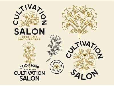 Cultivation Salon badgedesign branding design designer graphic design illustration illustrator logo vector vector art