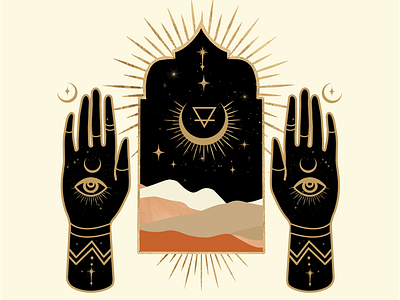 Magic Portal atx celestial design designer graphicdesign hand illustrator logo mystical