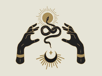 Fortune Snake Hands atx design designer graphic design serpent