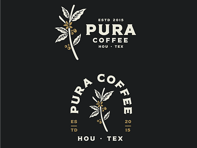 Pura Coffee atx badgedesign branding design graphicdesign logodesigner logos