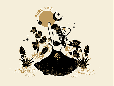 Pura Vida adobe design graphic designer graphicdesign illustrator logo