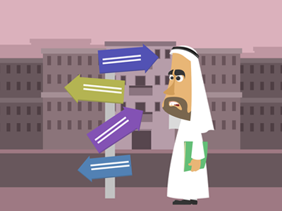 Arabic motion graphic illustration