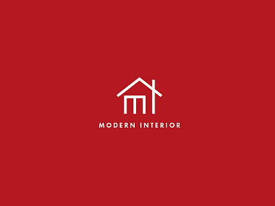 Modern Interior geometric house logo logos