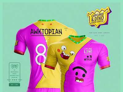 U-365 : Cupcake & Dino, General Services 3d advertising animated animation apparel brand branding campaign design cartoon cucake design dino illustration jersey marketing merchandise netflix print typography vector