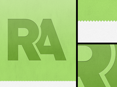 Website header green header letterpress zigzag