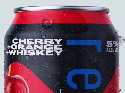 Revel Tales Cherry Orange Whiskey Can Design beverage can mockup packaging