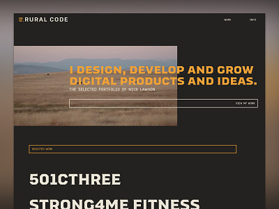 Rural Code Portfolio Website branding design portfolio site ui ux web webflow website