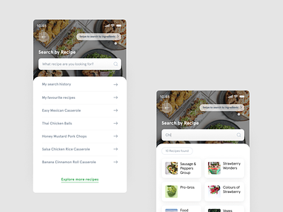 Recipe Book app app concept design dribbble food and beverage food app food art recipe recipe app ui ux