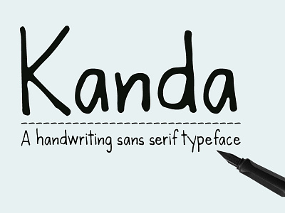 Kanda handwriting font