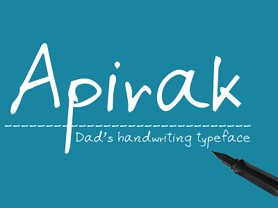 Apirak handwriting font apirak ballpoint font handwriting handwritten informal pen sans serif script serious typeface