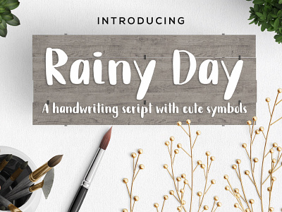 Rainy Day Handwriting Script Font cute day font handwriting handwritten peace peaceful rainy rainyday relax script typeface