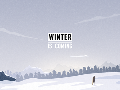 Winter is coming. design illustration snow ui winter