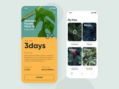 Green plants transaction app design flat format icon interface list ui