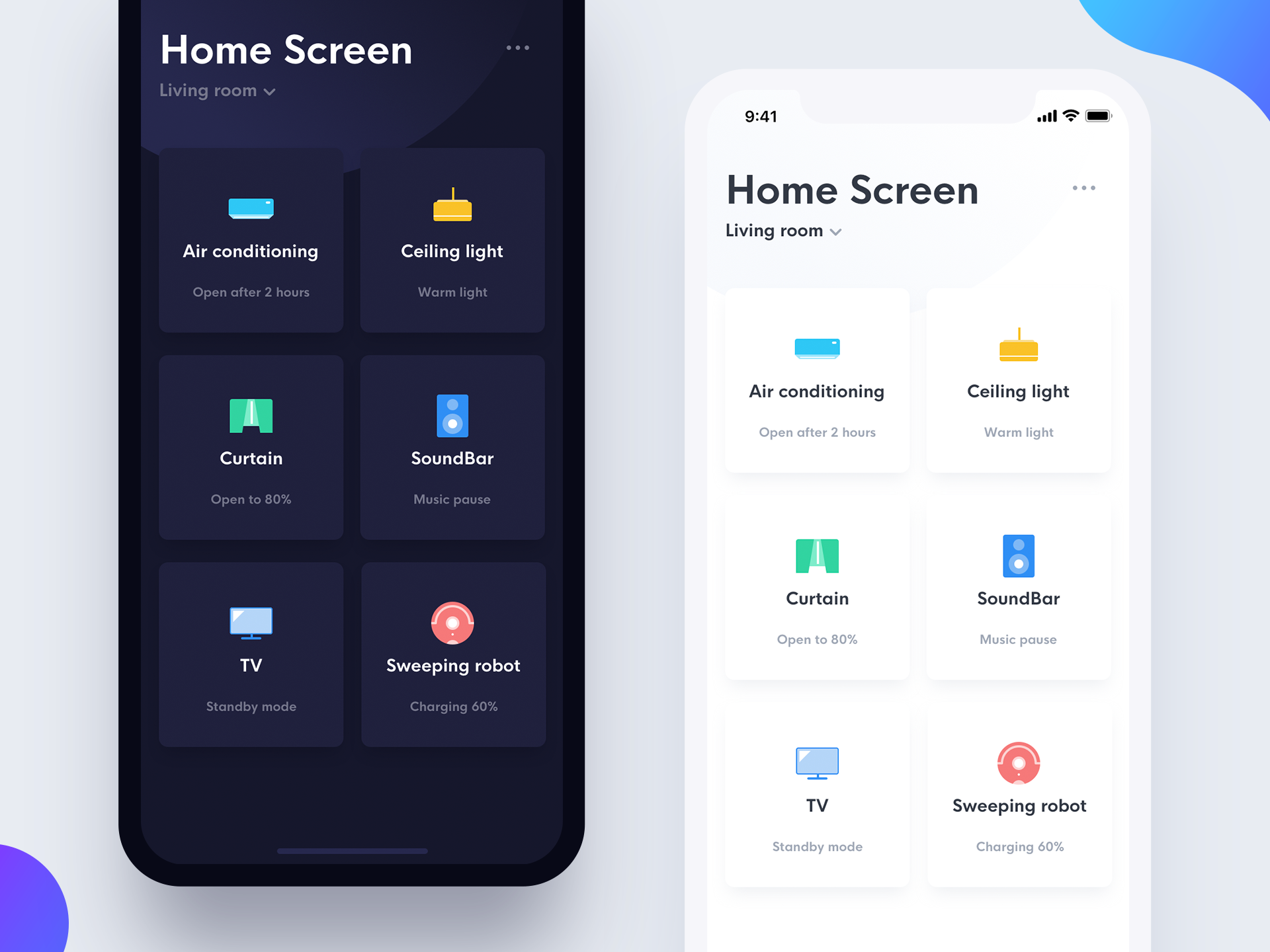 Live screen. Homescreen.