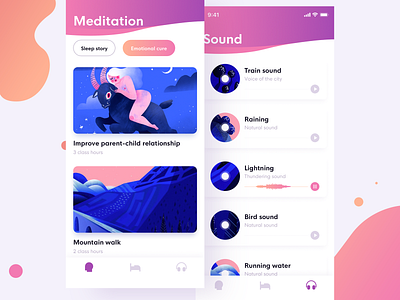 Listening design illustration interface sound ui ux