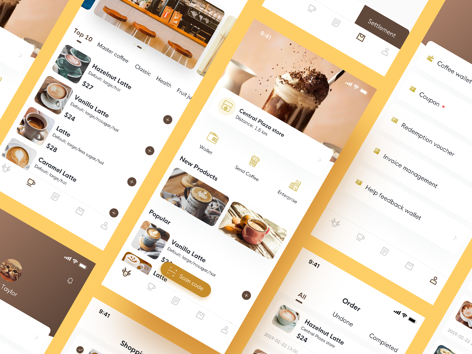 Coffee reservation App by Yin Fang on Dribbble