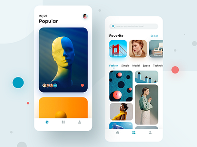 Daily wallpaper ui design wallpaper flat card