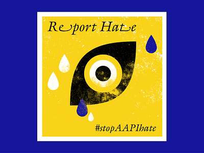 Stop AAPI Hate aapi adobe illustrator brand identity branding conceptual crying design eye icon illustration vector