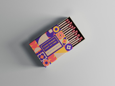Light Up Matchbox adobe illustrator brand identity branding conceptual design geometic matches mockup packaging pattern vector