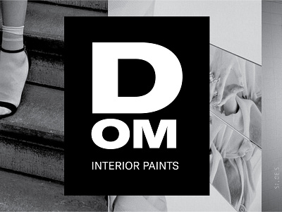 DOM Interior Paints Logo brand identity branding conceptual custom type design editorial logo logotype typography